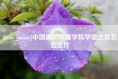安达中国消防救援学院毕业之后怎么工作
