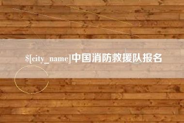 安达中国消防救援队报名