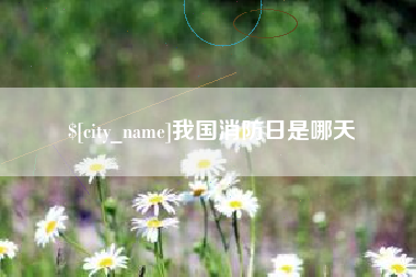 安达我国消防日是哪天
