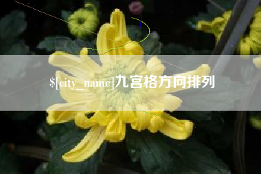 安达九宫格方向排列