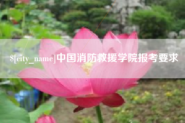 安达中国消防救援学院报考要求