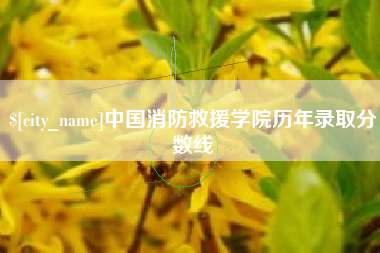 安达中国消防救援学院历年录取分数线