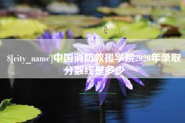 安达中国消防救援学院2020年录取分数线是多少