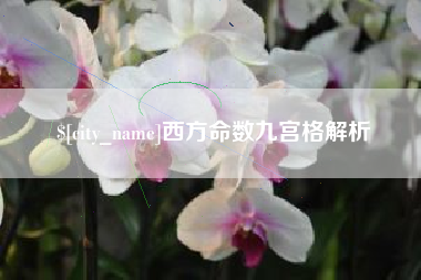 安达西方命数九宫格解析