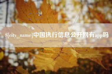 安达中国执行信息公开网有app吗