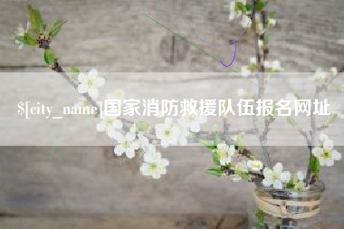 安达国家消防救援队伍报名网址