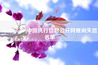 安达中国执行信息公开网查询失信名单
