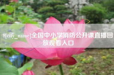 安达全国中小学消防公开课直播回放观看入口