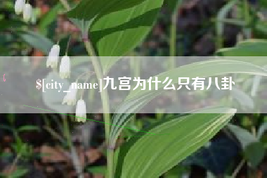 安达九宫为什么只有八卦