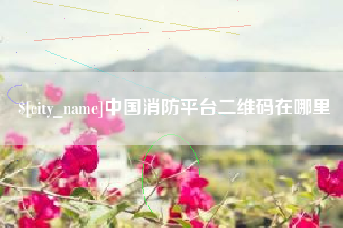 安达中国消防平台二维码在哪里