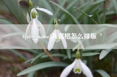 安达九宫格怎么排版