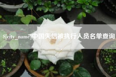 安达中国失信被执行人员名单查询
