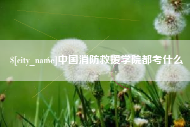 安达中国消防救援学院都考什么