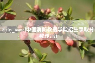 安达中国消防救援学院招生录取分数线2021