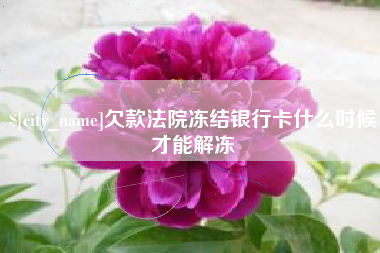 安达欠款法院冻结银行卡什么时候才能解冻