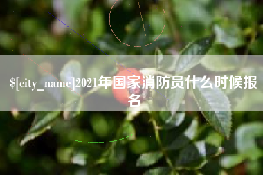 安达2021年国家消防员什么时候报名