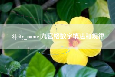 安达九宫格数字填法和规律