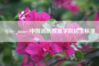 安达中国消防救援学院招生标准