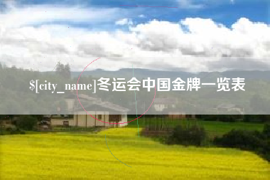 安达冬运会中国金牌一览表