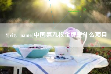 安达中国第九枚金牌是什么项目